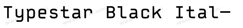 Typestar Black Ital字体转换
